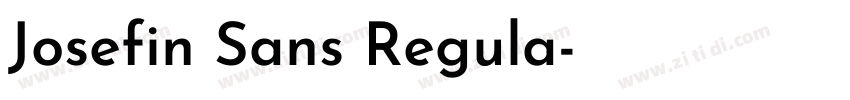 Josefin Sans Regula字体转换